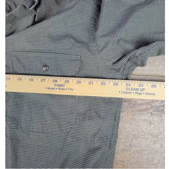 Claiborne Mens Button Up Shirt Long Sleeve Checkered Casual Medium - Picture 5 of 8